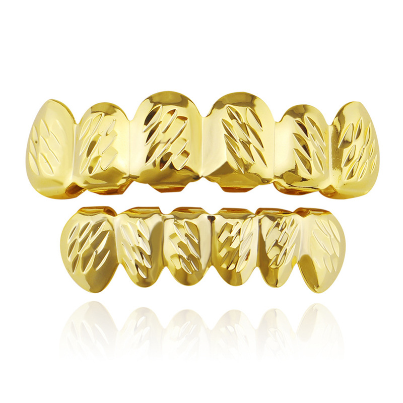 The new best-selling HIPHOP Hiphop gold teeth cover, with large gold teeth and two-color gold teeth, is supplied by the HiPHOp manufacturer full figure