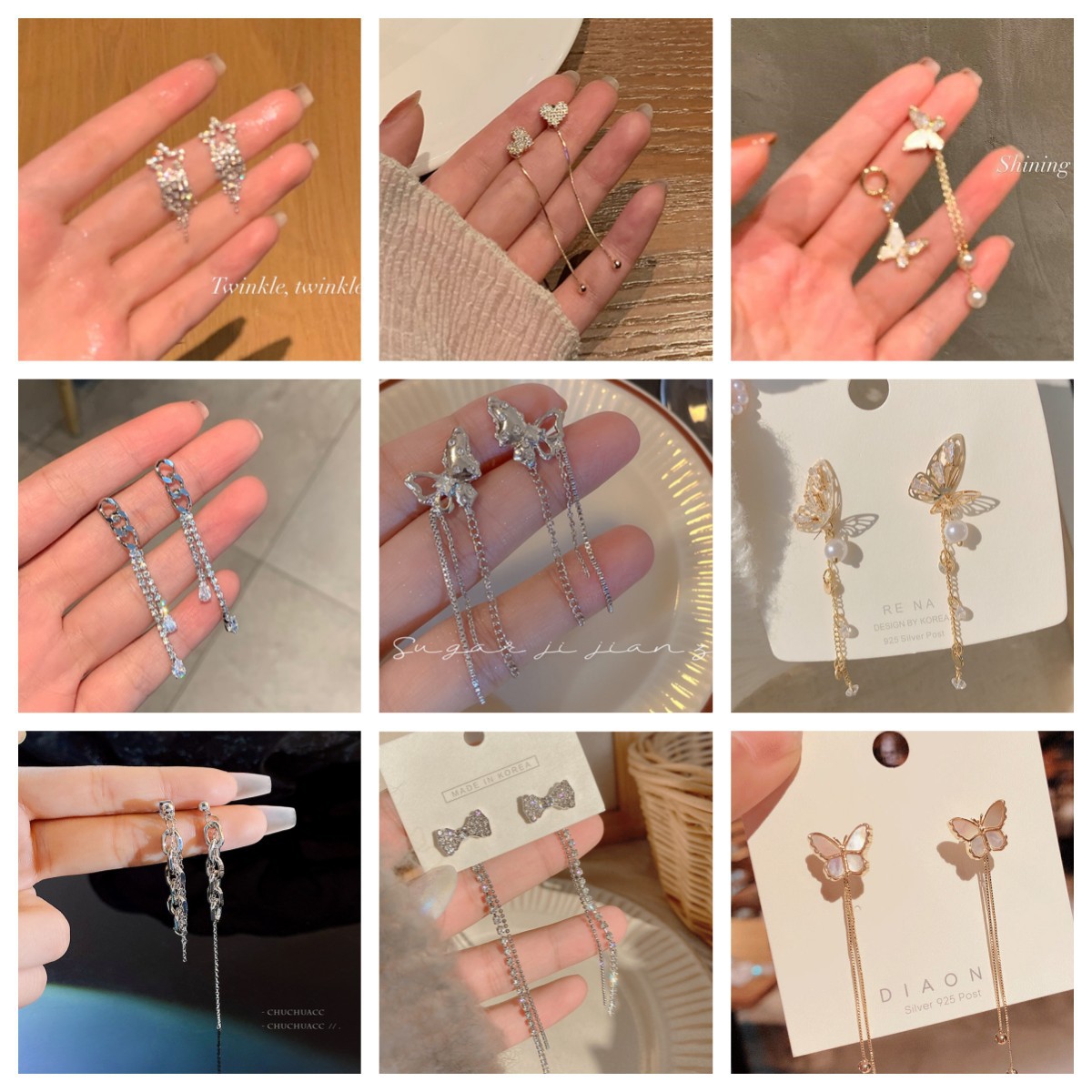 Look great! Super fairy tassel stud earrings, light luxury and niche design, high-end ins feel, gentle and elegant, versatile earrings for women full figure
