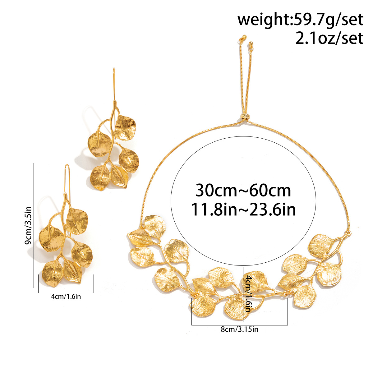 European and American cross-border texture metal style leaf tassel Necklace, fashionable design sense retro pull-out collar Necklace Application Scenario