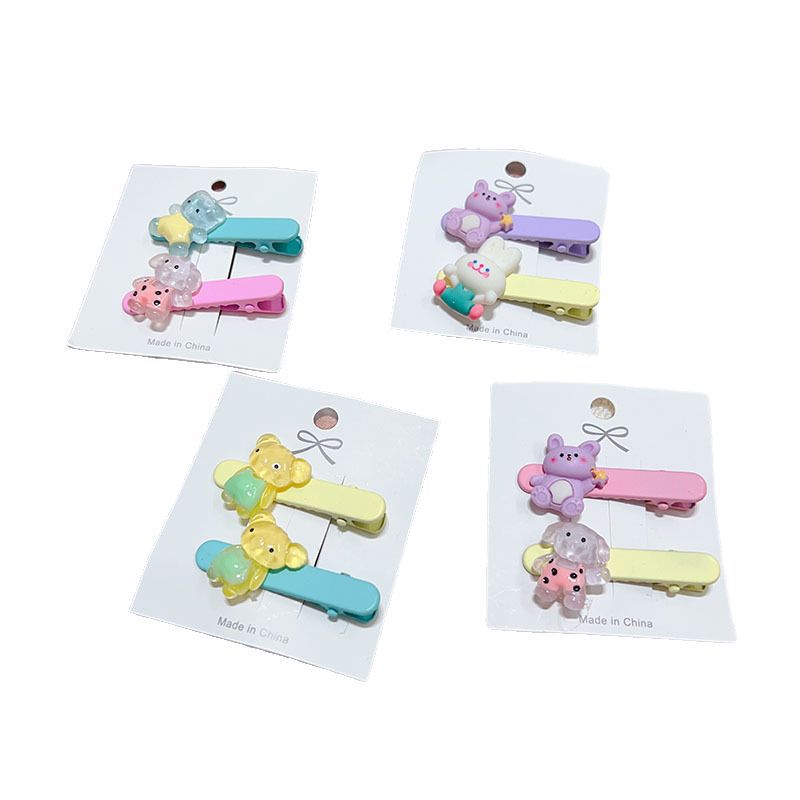 New sweet children's flower duckbill clip, girl side bangs, hairpin, cute headwear clip accessory Item Picture