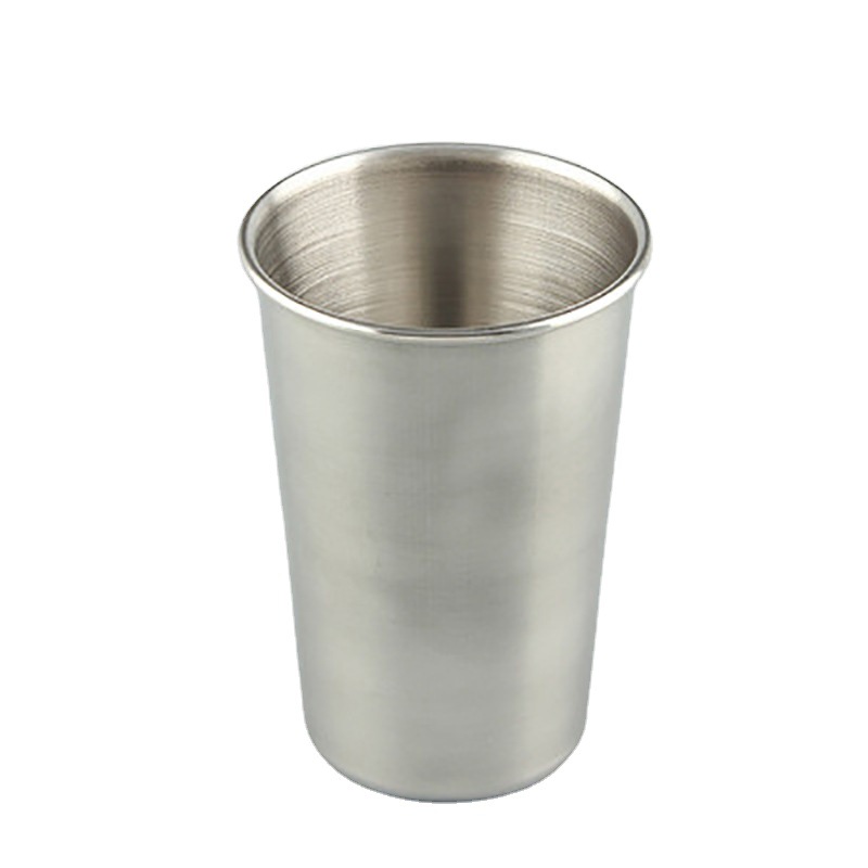 Wholesale of cross-border supply stainless steel beer mugs, single-layer rolled beer mugs, stainless steel measuring cups and mouthwash cups Item Picture