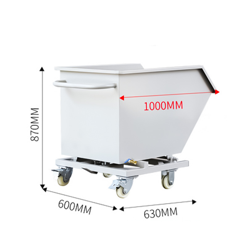 Shuangjiu -txc industrial iron chip cart, chip collection cart, machine tool aluminum chip waste cart, pin remover, iron slag cart Item Picture