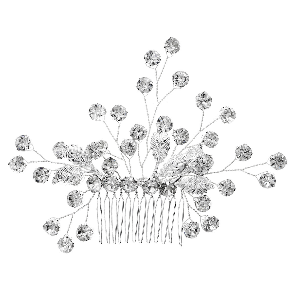 European and American bridal hairpin, ball party handcrafted hair accessory, versatile ancient-style updo accessory, water diamond and pearl hair comb, hairpin Item Picture