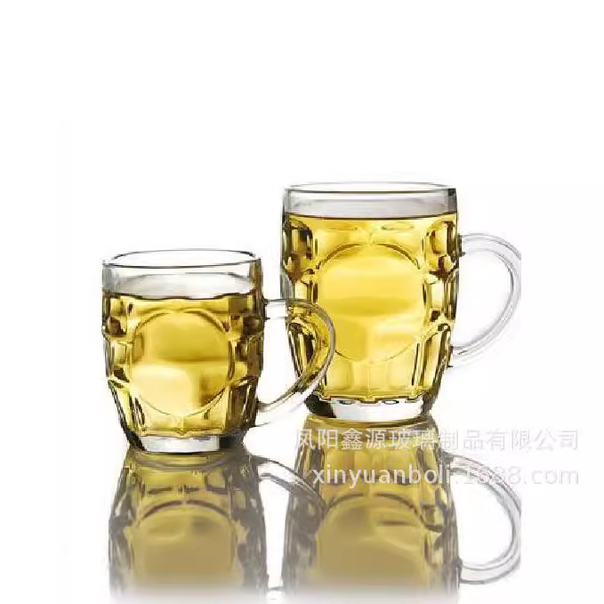 Creative gifts from advertising cup manufacturers, pineapple glass water cups, beer mugs, insurance company logos, glass handle cups Application Scenario