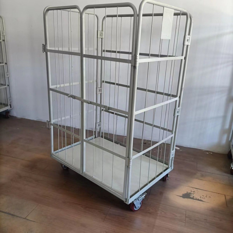 Folding logistics trolleys enhance the turnover and handling of steel bars in warehouses, disassembly and assembly, express delivery sorting, and mobile storage undefined