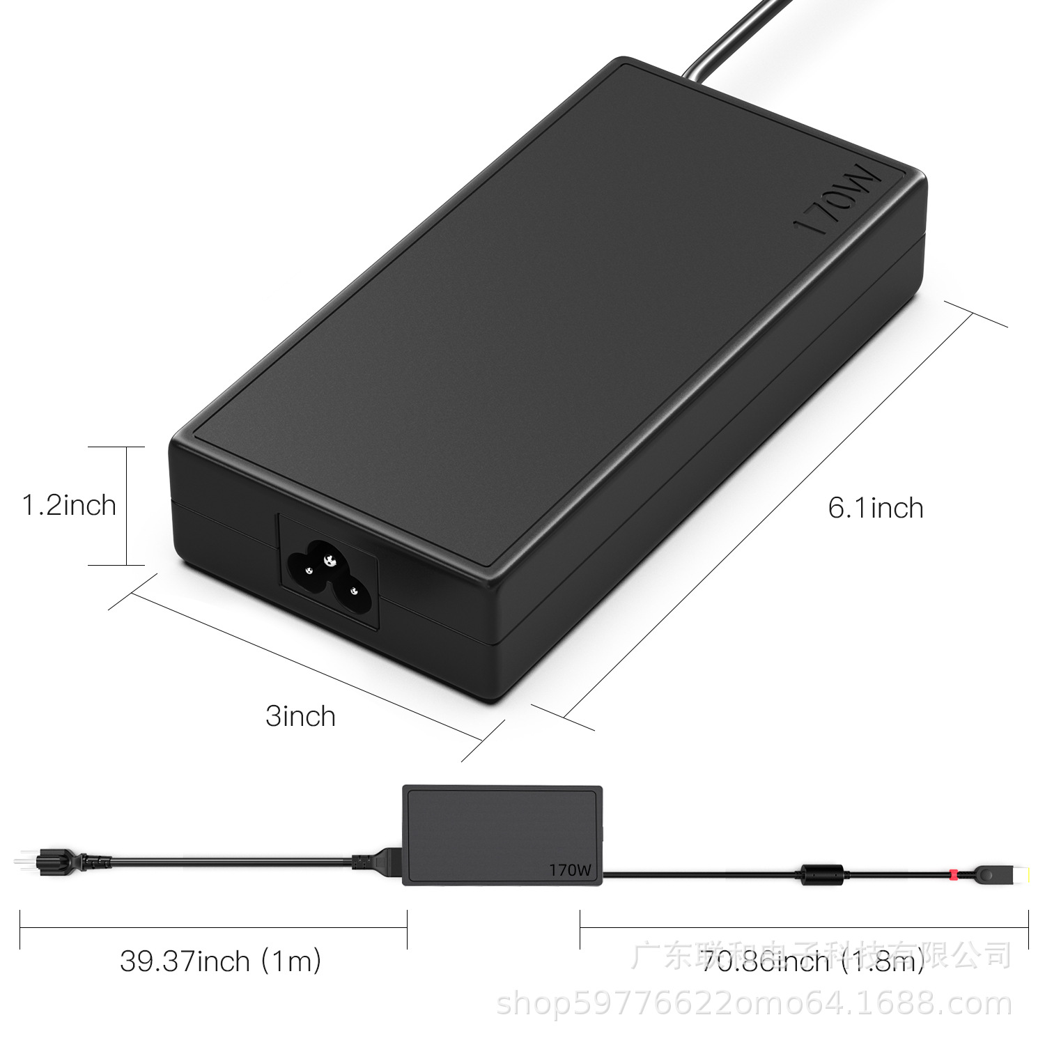 Compatible with Lenovo Legion 170W notebook 135W power adapter cable 20V8.5A6.75A charger details Picture
