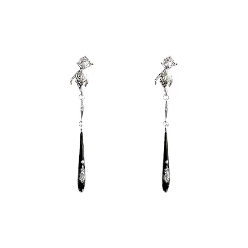 Yunzhiyu Yu Shuxin New Chinese-style earrings, niche ancient Chinese style, unique tassel earrings, cool and refreshing earrings for women Item Picture