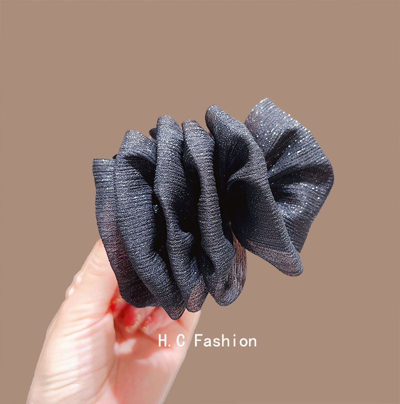 Cloud bubble bow hair accessory, bun head clip, large high-end hair clip, women's back head clip headwear details Picture