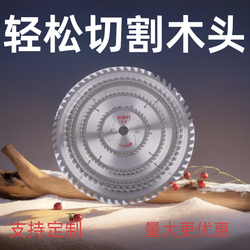 Factory wholesale 4-inch hard alloy saw blades, woodworking cutting blades, solid wood woodworking saw blades, hand-held saw blades full figure