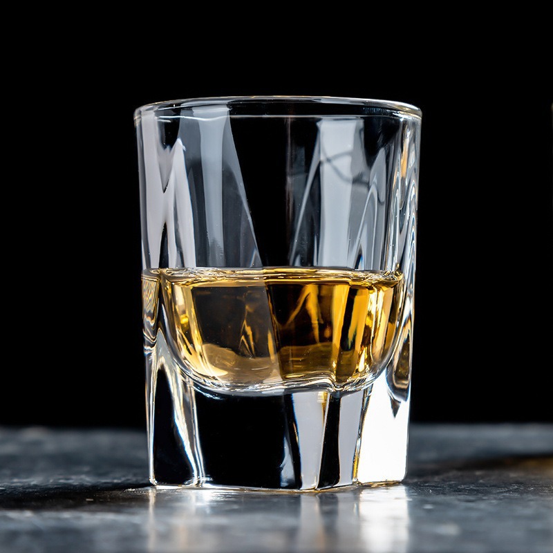 Glass cups, beer mugs, KTV cups, square cups, thickened glass cups, shock-resistant commercial thick-bottomed beer cups, 100ml details Picture