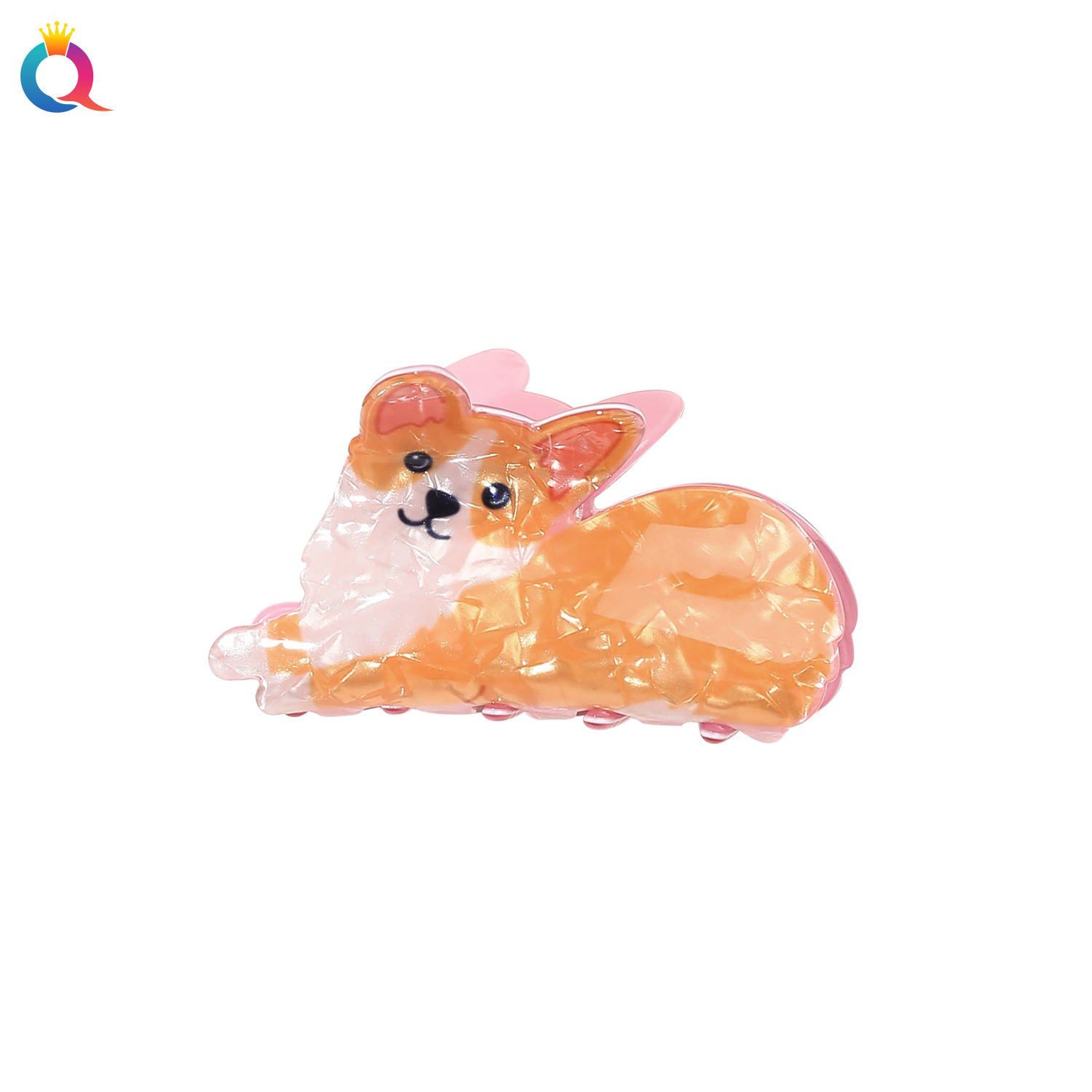 Qiyue Cross-border Cute Animal Hair Clips, Acrylic hair curls, shark clips, high-end feel, Yiwu hair accessory grab clips wholesale Item Picture