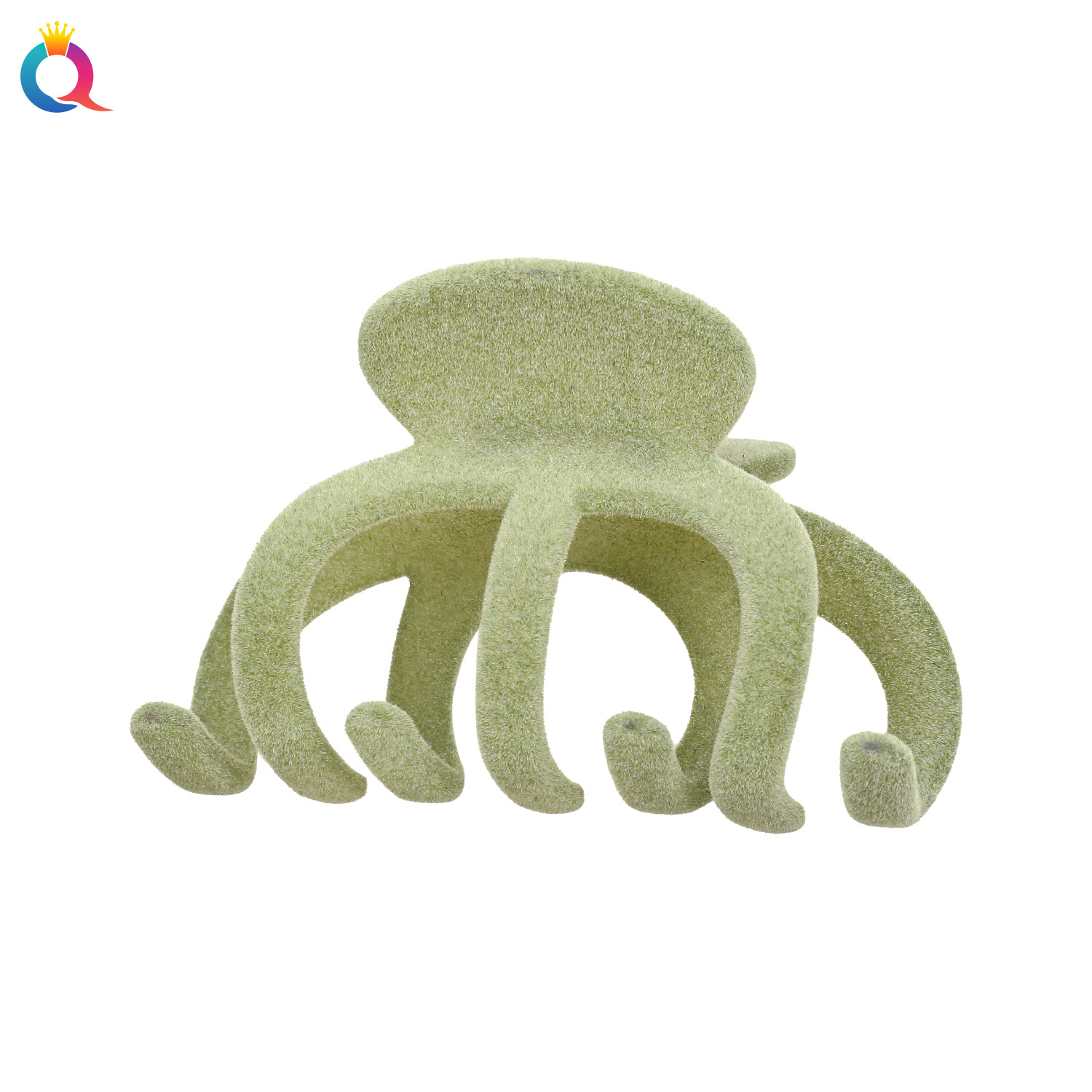 Qiyue Cross-border flocking large hair clips for autumn and winter, high-end style, large volume, shark clips, hair accessories wholesale Item Picture