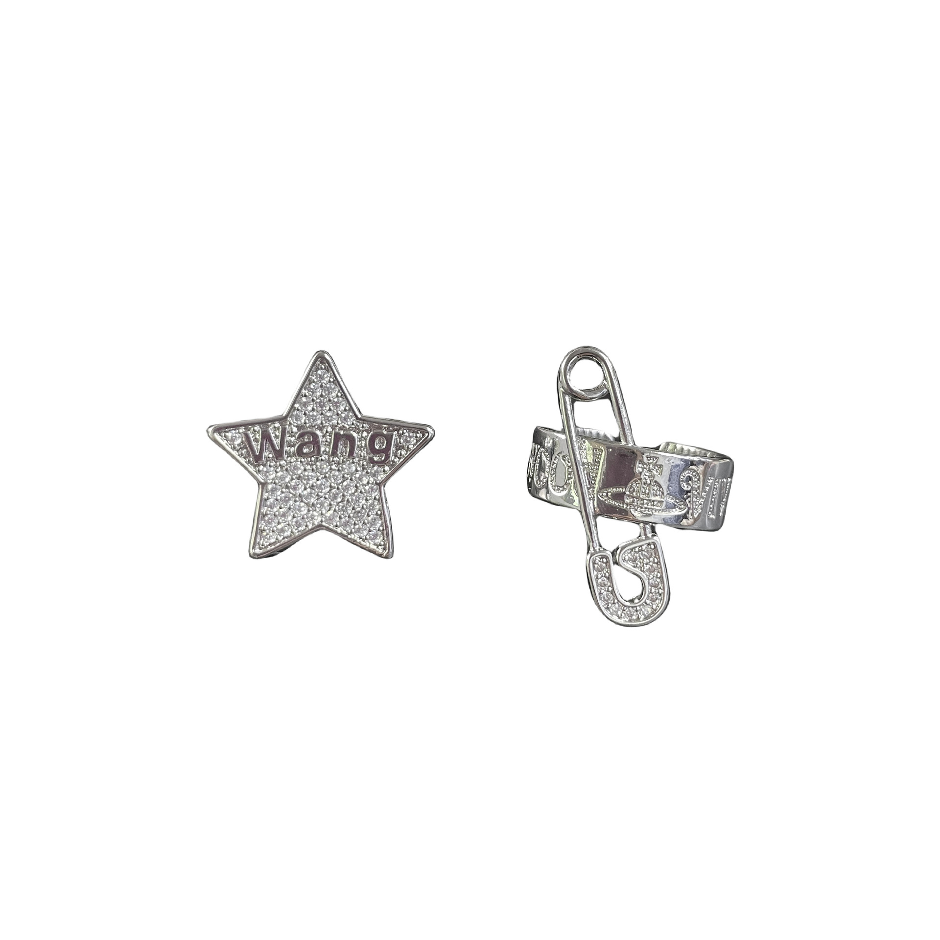 A light luxury and high-end full-diamond zircon star brooch open ring for women's ins, a unique and fashionable ring design Item Picture