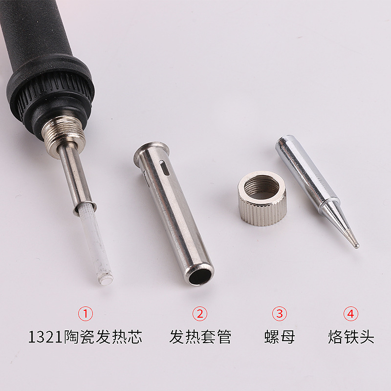Cross-border direct insertion adjustable temperature soldering iron, European standard, American standard, Chinese standard, British standard 110V, 220V60W soldering iron 2-piece set Specification drawing