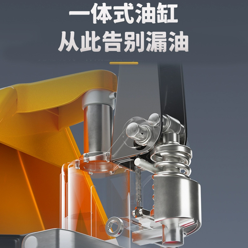 Wholesale of 2-ton manual forklifts, pallet hydraulic handling carts, lifting small hand carts, and push-pull floor ox handling carts details Picture
