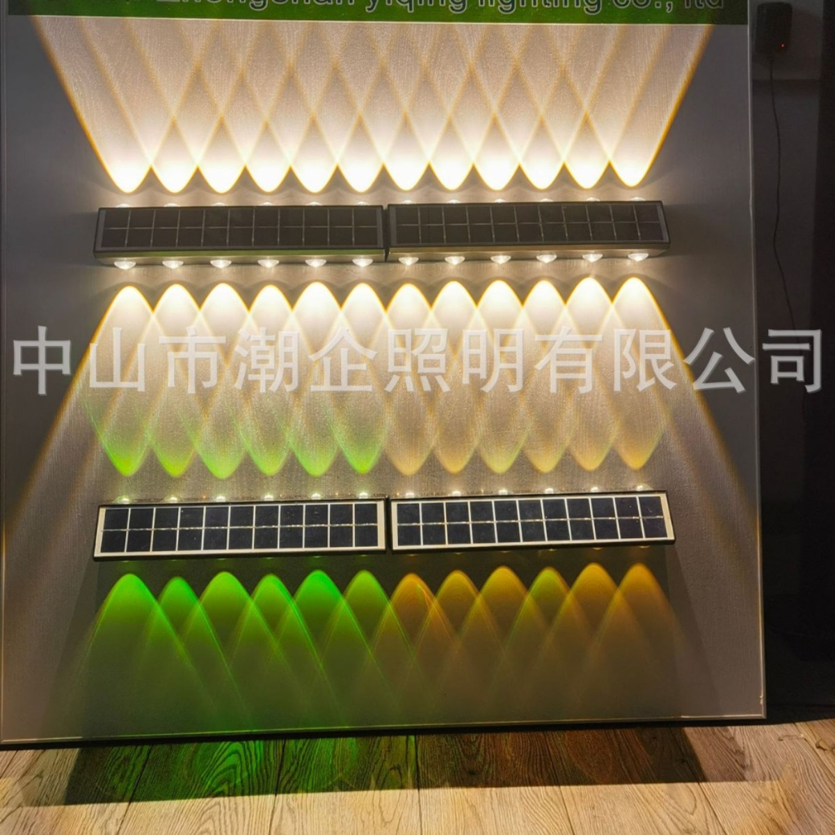 Yiqing solar wall lamp LED top and bottom light, no wiring required, outdoor waterproof, courtyard garden simple wall-washing lamp Application Scenario