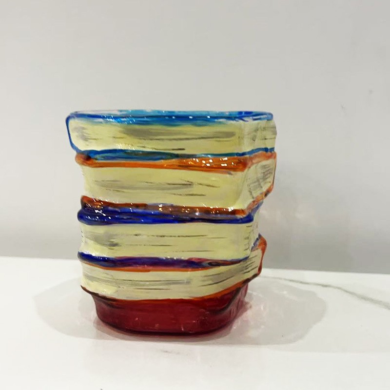 Cross-border new Painted Book Mug, 3D painted bar, unique book stacking coffee cup Specification drawing