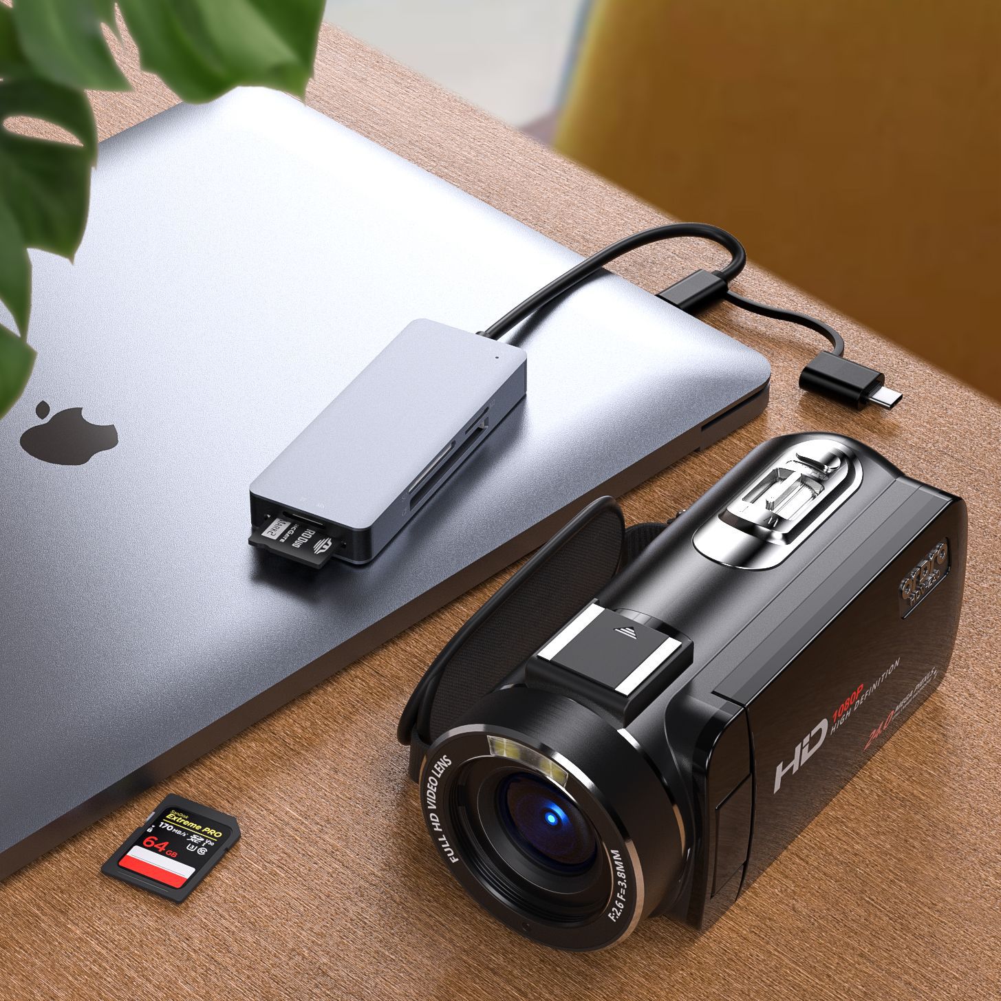 The USB3.0 type c all-in-one card reader is compatible with Huawei, Xiaomi and Apple 15/16 PRO MAX Specification drawing
