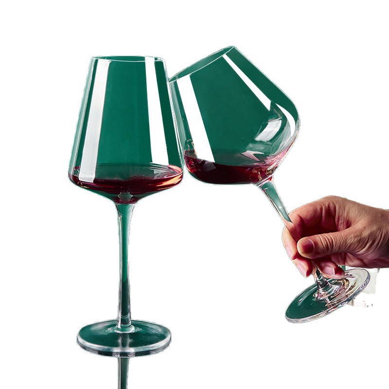 Red wine glass set, large high-end household wine decanter, European-style glass wine set, 2 couple's tall glasses Item Picture