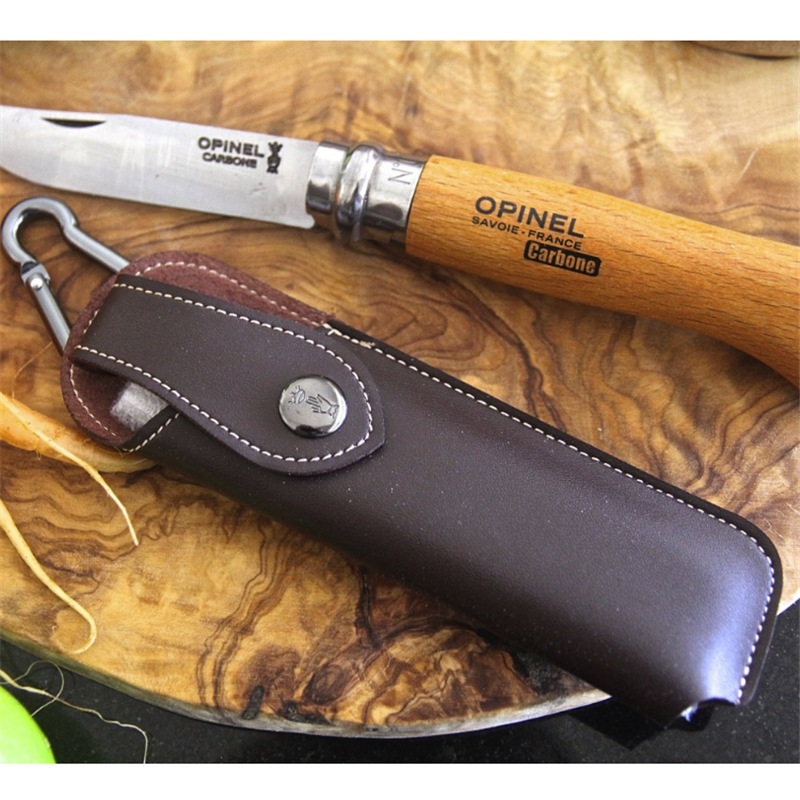 In stock: outdoor belt-wearing portable knife sheath protective case, camping tactical knife leather case accessories, dining knife storage bag full figure