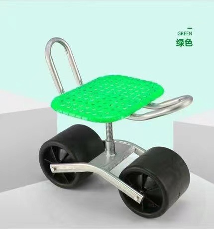 Greenhouse lazy man's cart, agricultural lazy person's stool, mechanic's seat, folding backrest seat, 360-degree rotating mobile cart undefined