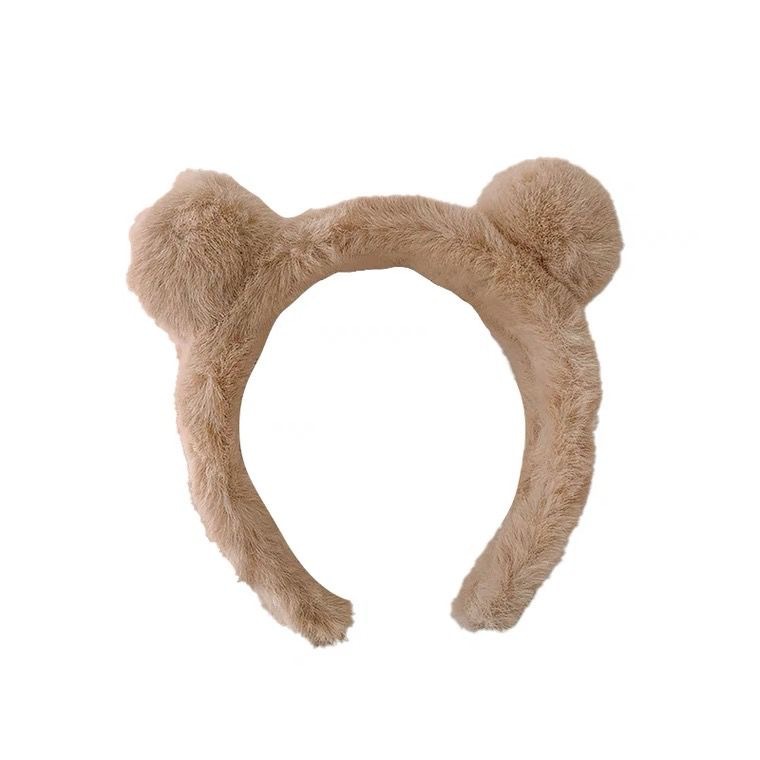 Cute plush hairband for women, 2024 new style for washing face, high head top headband, applying mask, washing up, crushed hair clip headwear Item Picture
