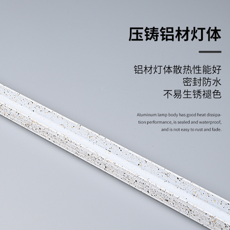 LED strip lights, outdoor strip lights, waterproof strip lights, marble appearance, 24V warm light, 15WLED wall washing lights details Picture