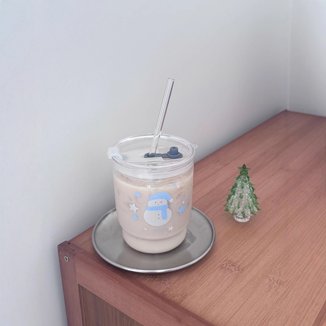 Bolimei custom straw cups, glass cups, high borosilicate water cups, heat-resistant glass cups, Korean-style cups Application Scenario