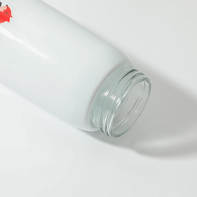 Fashionable glass double-layer portable U-shaped cup, ins simple, cute and fashionable student water cup, ground promotion advertising gift cup Specification drawing