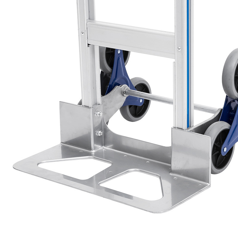 Aluminum alloy logistics hand-pushed tiger cart, two-wheeled hand-pulled cart for goods handling, thickened household heavy-duty king stair-climbing cart Specification drawing