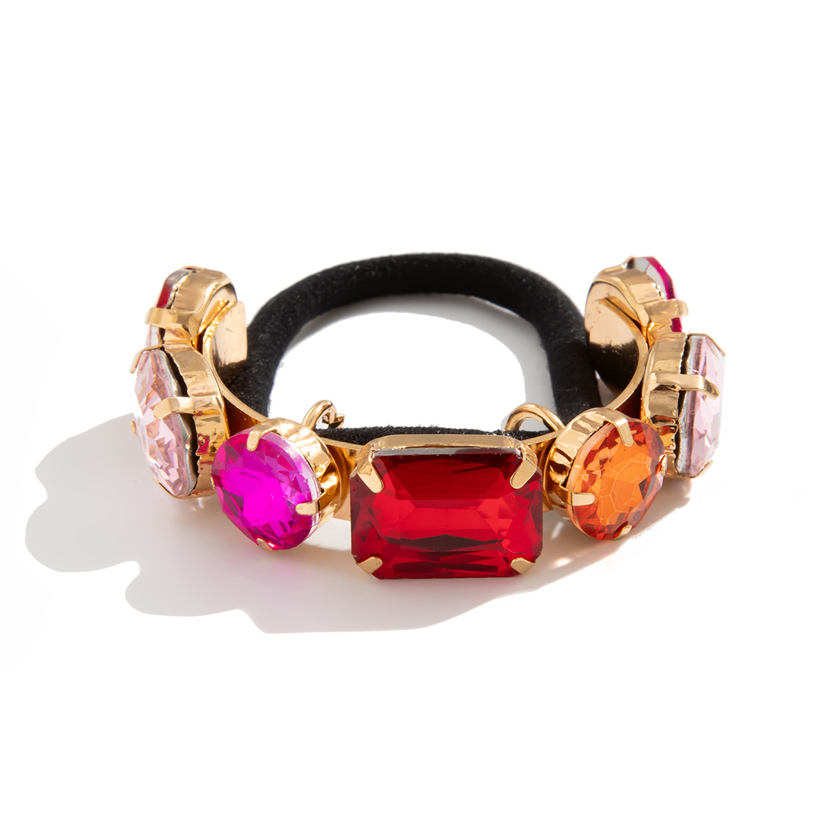 European and American cross-border accessories, fashionable, light luxury and versatile ponytail hair accessories, irregular geometric and niche design hair ties Item Picture