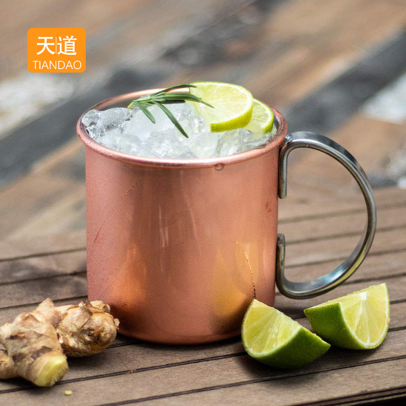 Cross-border hammered copper-plated 450ml mugs, Moscow cocktails, beer, coffee and cold drink cups in various styles full figure