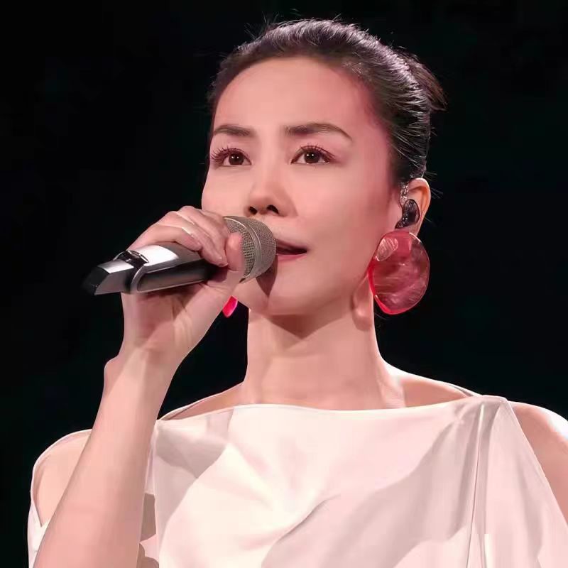 Faye Wong's Spring Festival Gala earrings and earrings, a sophisticated and trendy look for women, 2025 shrimp chip stud earrings, a niche and fashionable French style details Picture