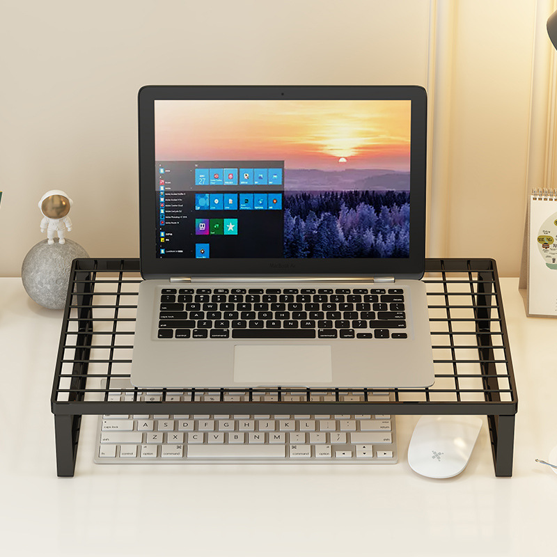 Computer height-increasing stand, office monitor screen base bracket, height-increasing desktop stand, notebook storage rack Specification drawing