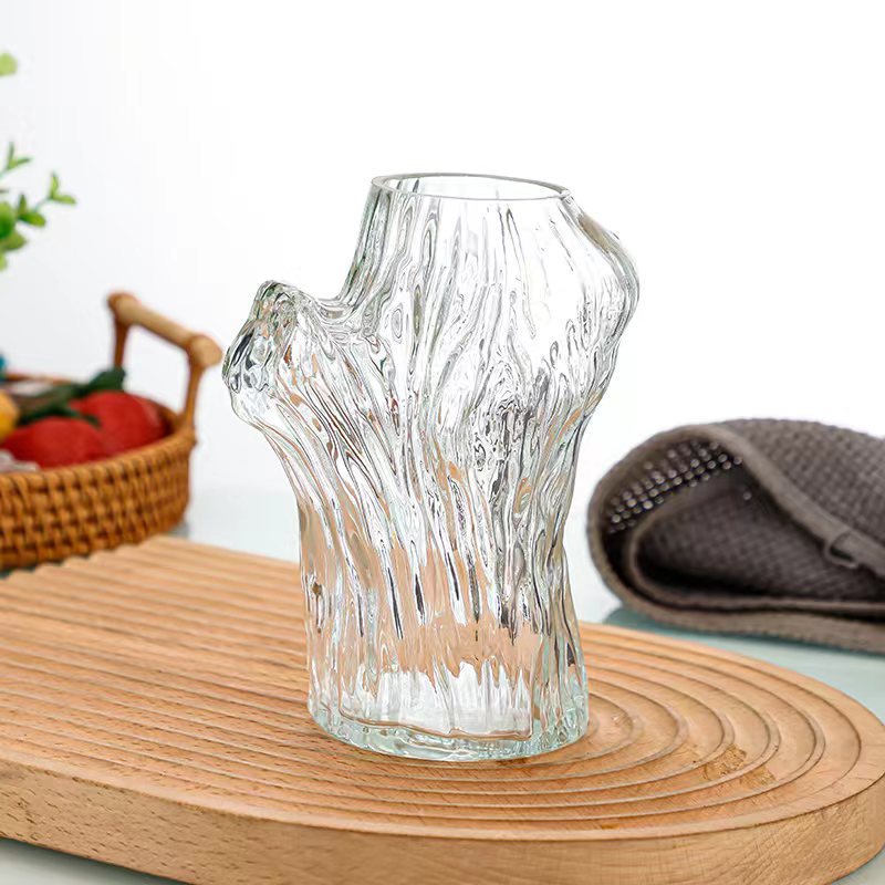 Creative shaped vases, living room and hotel decoration spare parts, irregular hydroponic flower vases, glass, simple and light luxury, ins Specification drawing