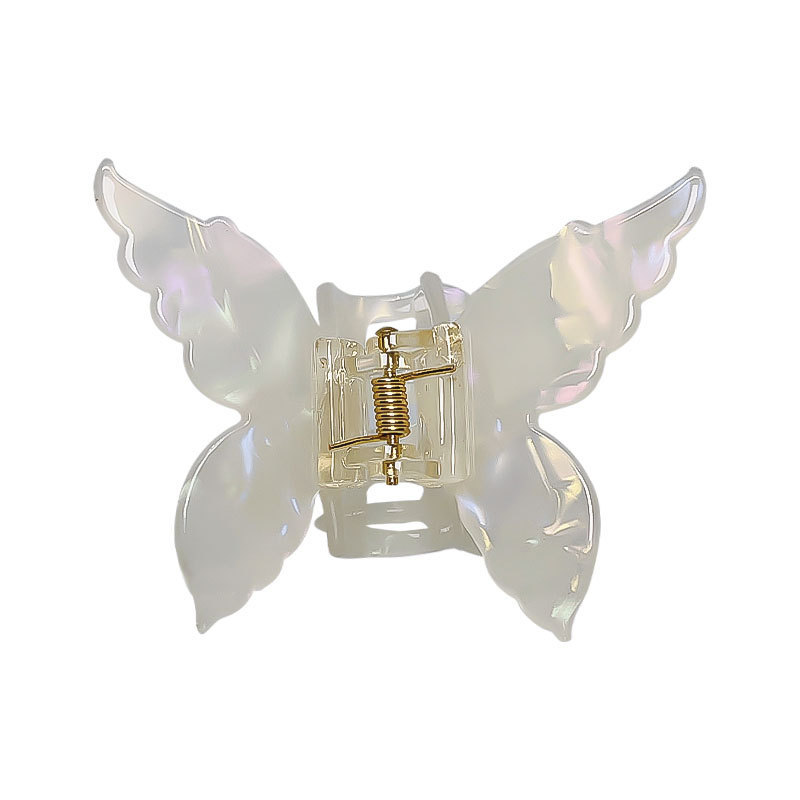 A super ethereal and colorful three-dimensional butterfly hair clip, a sweet and cute girl acetic acid hair clip for half-tying hair at the back of the head, a new Korean-style hair clip Item Picture
