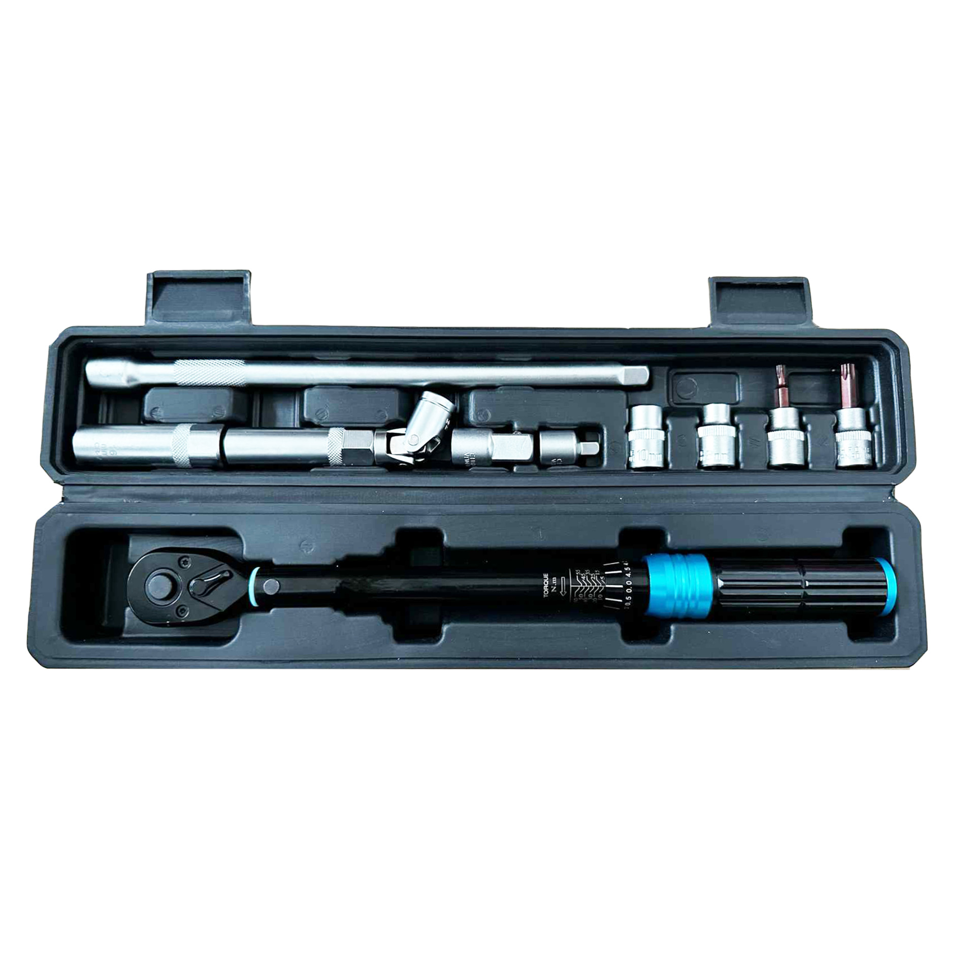 11-piece 3/8" bicycle, motorcycle and car magnetic spark plug universal head screwdriver torque wrench set Item Picture