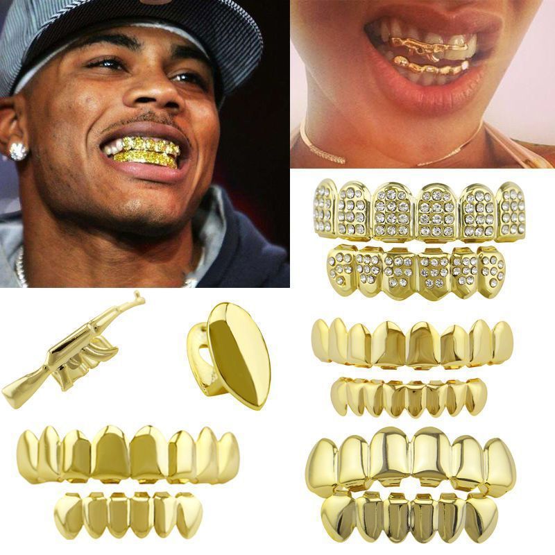 Cross-border bestsellers, European and American hip-hop TK, best-selling tooth sets, teethgrillz hip-hop tooth sets, Halloween tooth decorations full figure