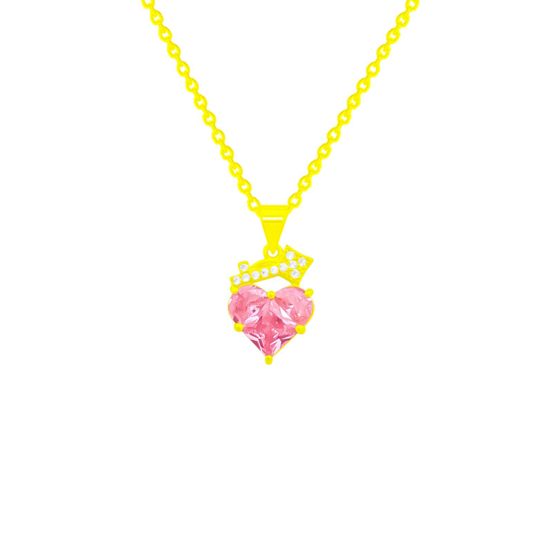 New Korean-style accessories: Heart-shaped necklace, women's design sense, heart-shaped neck chain, high-end and sweet collarbone chain, titanium steel jewelry Item Picture