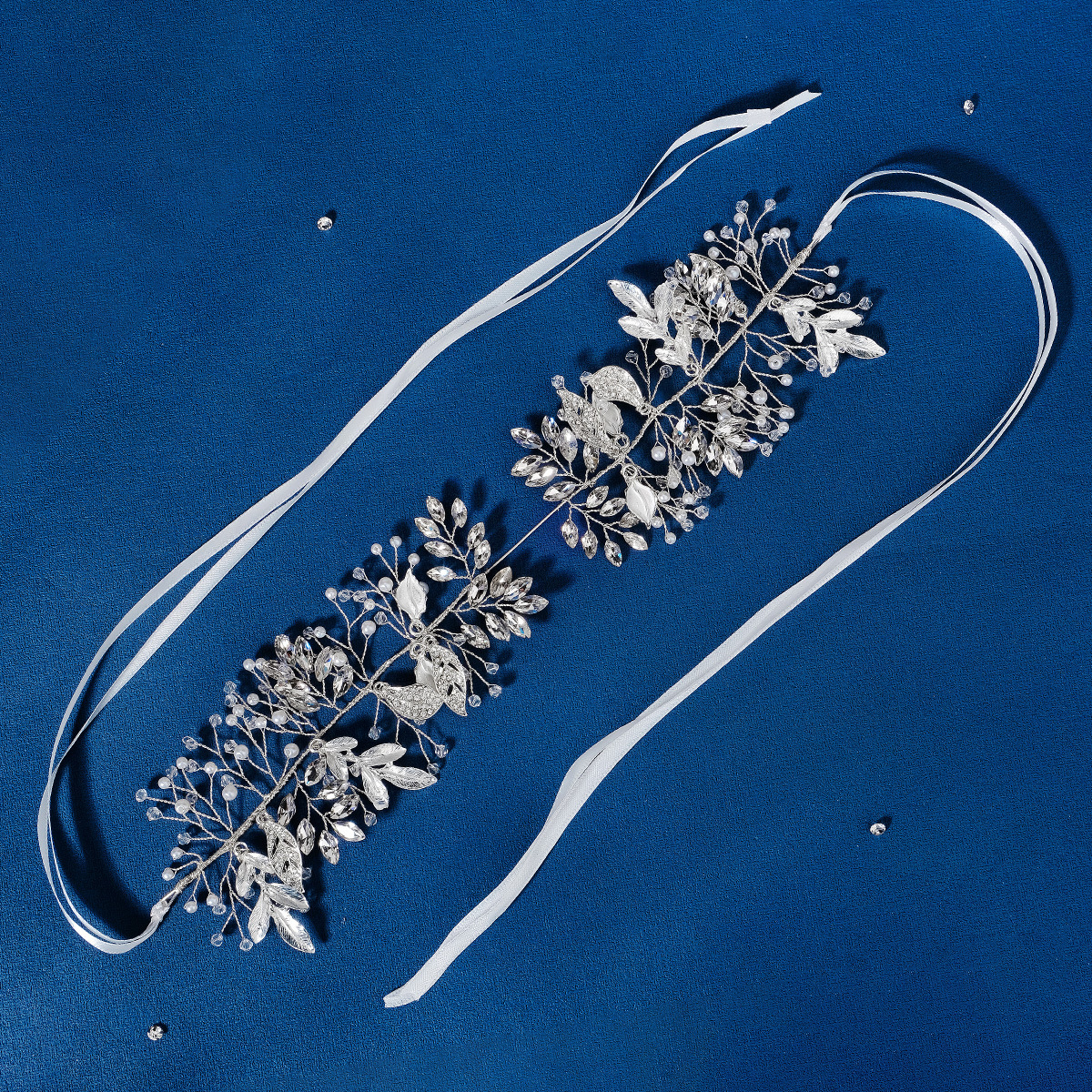 Cross-border accessories: Crystal bridal hair band, wedding dress headwear, retro brined hair, wedding hair accessories, handcrafted rhinestone headband full figure