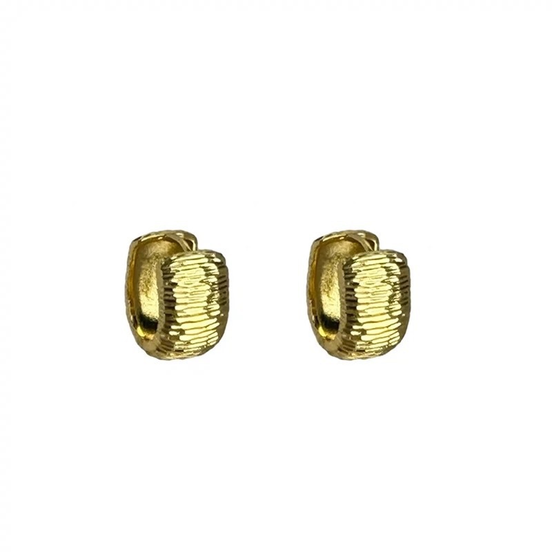 Golden texture U-shaped ear buckles for women's autumn and winter Korean simple and elegant ear ring earrings 2024 new style ring earrings Item Picture