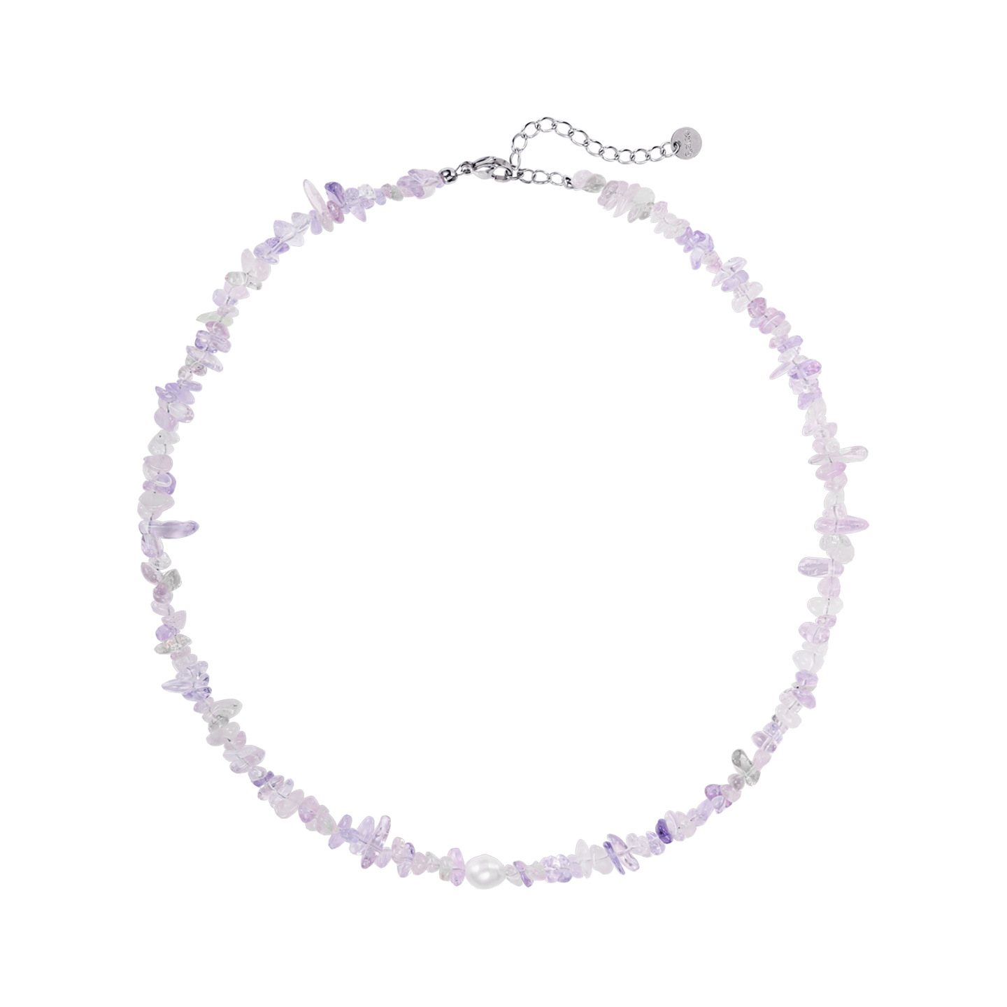 Amethyst pearl necklace for women, fashionable, retro, niche, light luxury, simple and elegant, high-end collarbone chain accessory wholesale Item Picture
