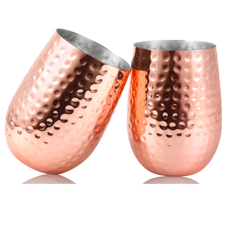 Cross-border best-selling Moscow Mule Cup, stainless steel single-layer cocktail cup, copper-plated beer and cold drink metal cup Item Picture