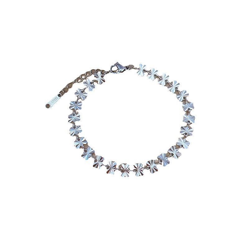【 All-titanium Steel 】 Minimalist style Dongdaemun unique geometric butterfly chain bracelet, a retro best friend of a female Internet celebrity Item Picture