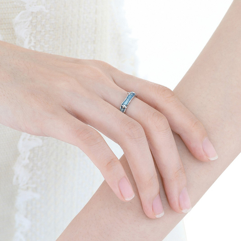 A minimalist and individualistic French ring for both men and women, with a sweet and cool star style and a cold vibe, is an ins open index finger ring Specification drawing