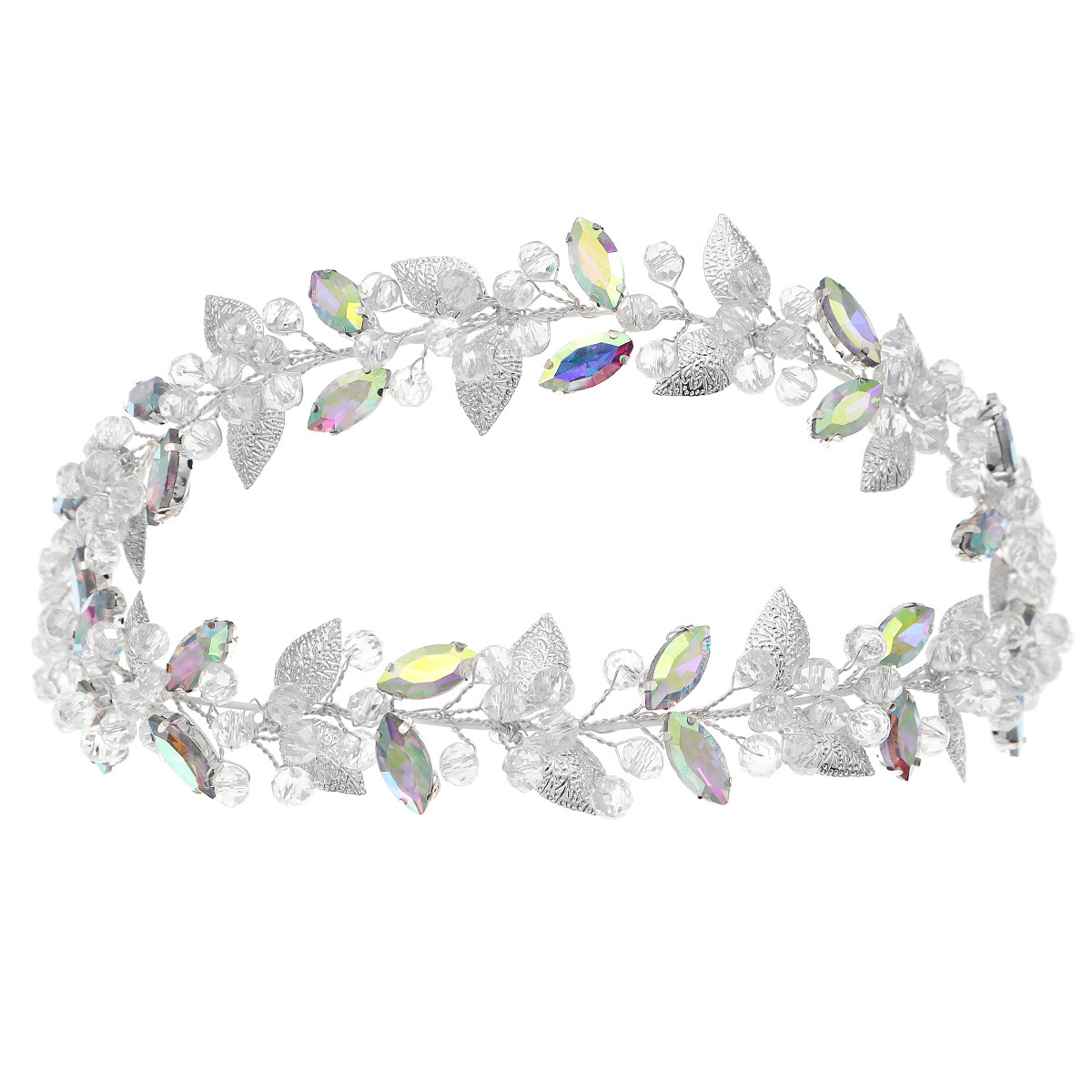 New double-layer rhinestone hair bands from Europe and America, retro vacation style, photo hair accessories, handcrafted beaded bridal hair bands for women Item Picture