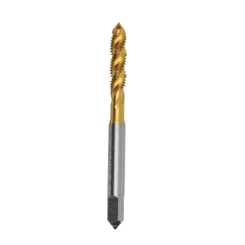 Titanium-coated spiral taps and taps for high-speed steel machines, M2, M3, M4, M5, M6mm, 8M, 10M, M12, special for blind holes, hss6542 Item Picture