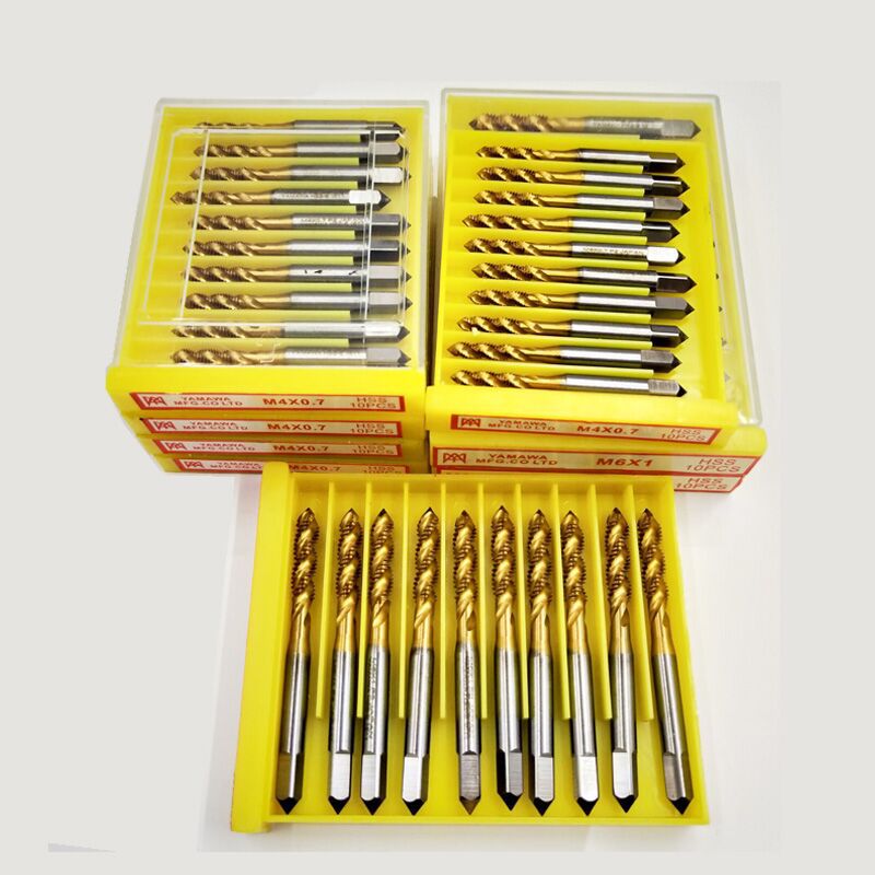 Titanium-coated spiral tap coating machine for tapping spiral blind hole taps, chip removal M2, M3, M4, M5, M6 details Picture