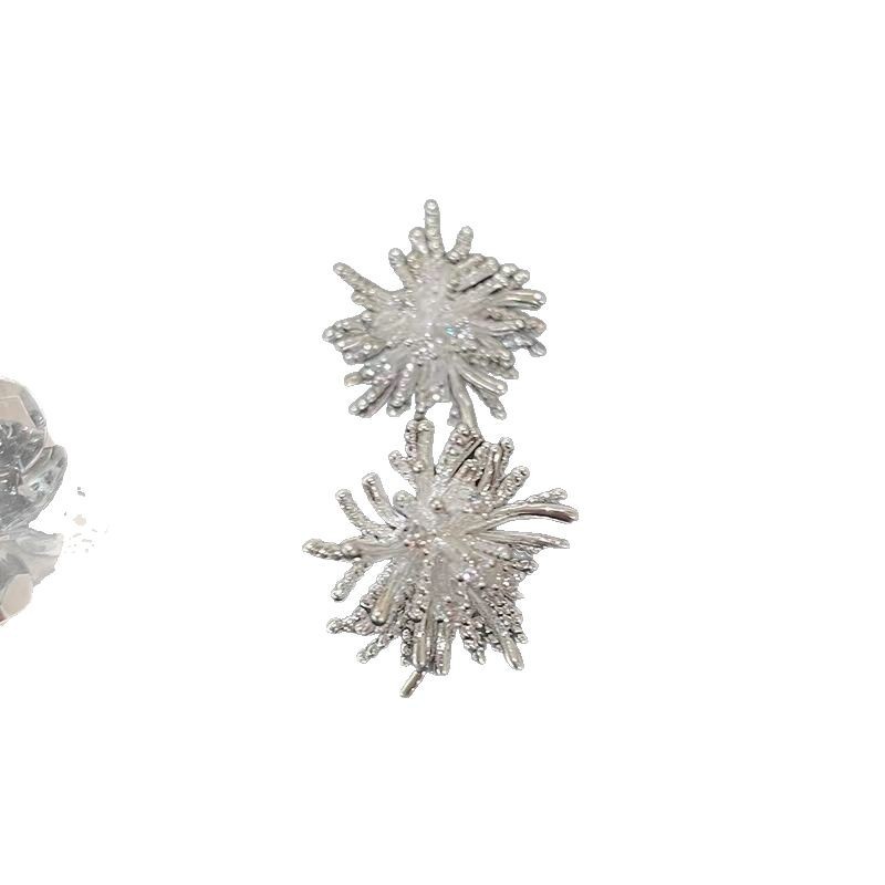 Shengshi Fireworks ~ Light Luxury and High-end Fireworks Zircon Stud Earrings for Women 2025 New Bestseller, Niche Design Sense earrings Application Scenario