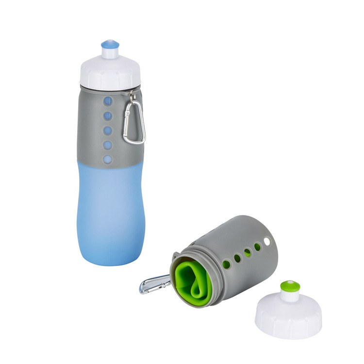 Amazon's best-selling silicone cups, large-capacity portable water bottles for outdoor mountaineering, food-grade silicone water cups Item Picture